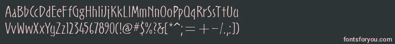 NoovoitcTtLight Font – Pink Fonts on Black Background