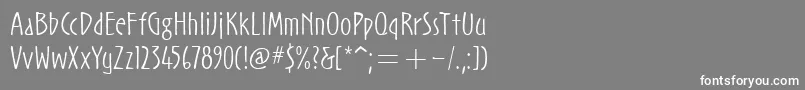 NoovoitcTtLight Font – White Fonts on Gray Background