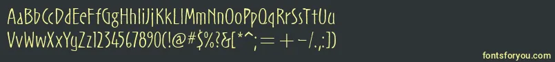 NoovoitcTtLight Font – Yellow Fonts on Black Background