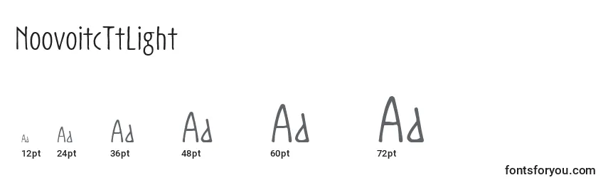 NoovoitcTtLight Font Sizes