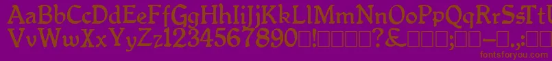 Queenempress Font – Brown Fonts on Purple Background
