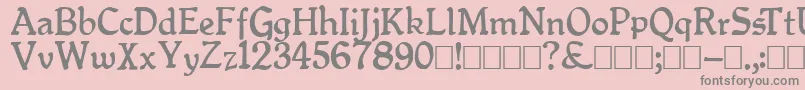 Queenempress Font – Gray Fonts on Pink Background