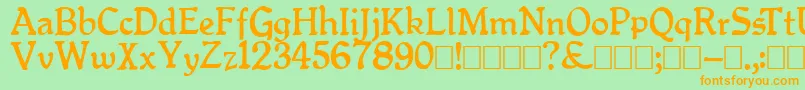 Queenempress Font – Orange Fonts on Green Background