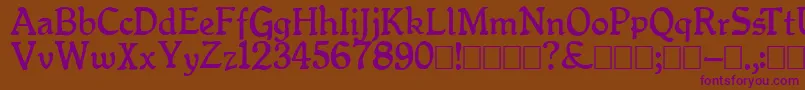 Queenempress Font – Purple Fonts on Brown Background