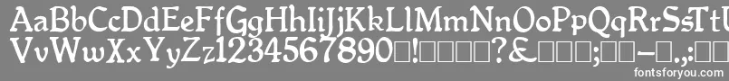Queenempress Font – White Fonts on Gray Background