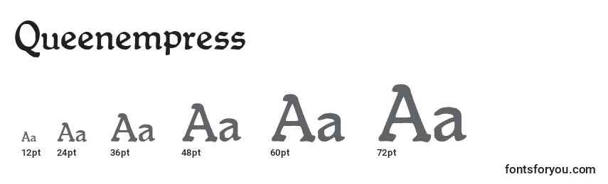 Queenempress Font Sizes