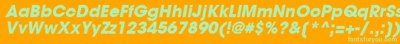 TrendexBlackSsiBoldItalic Font – Green Fonts on Orange Background