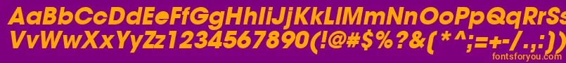 TrendexBlackSsiBoldItalic Font – Orange Fonts on Purple Background