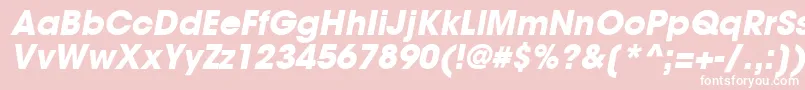 TrendexBlackSsiBoldItalic Font – White Fonts on Pink Background