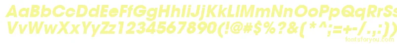 TrendexBlackSsiBoldItalic Font – Yellow Fonts on White Background
