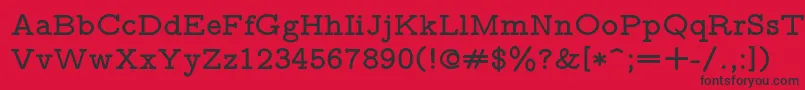 Шрифт Lmmonoproplt10Bold – чёрные шрифты на красном фоне