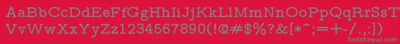 Lmmonoproplt10Bold Font – Gray Fonts on Red Background