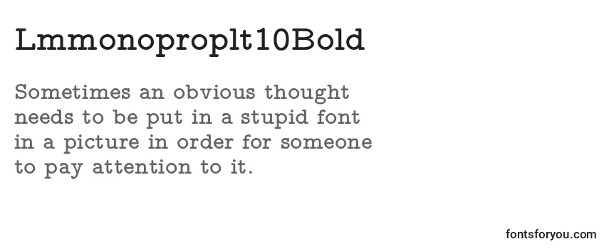Review of the Lmmonoproplt10Bold Font