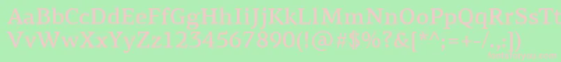 PfagoraserifproMedium Font – Pink Fonts on Green Background