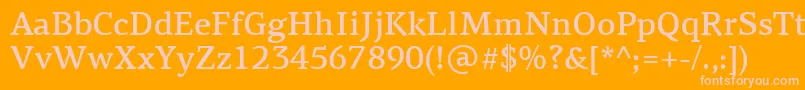 More about PfagoraserifproMedium Font PfagoraserifproMedium Font – Pink Fonts on Orange Background