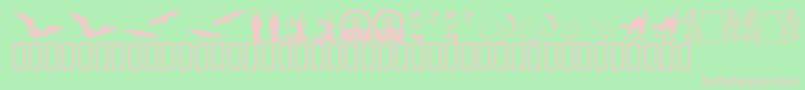 KrBooLane Font – Pink Fonts on Green Background