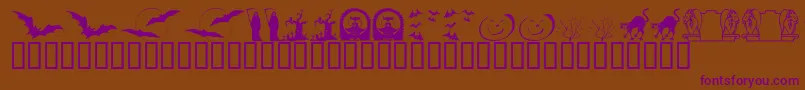 KrBooLane Font – Purple Fonts on Brown Background