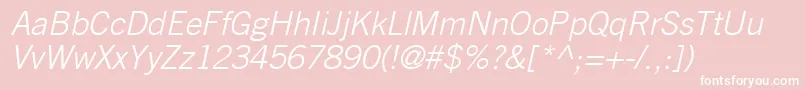 CommerceLightSsiLightItalic Font – White Fonts on Pink Background