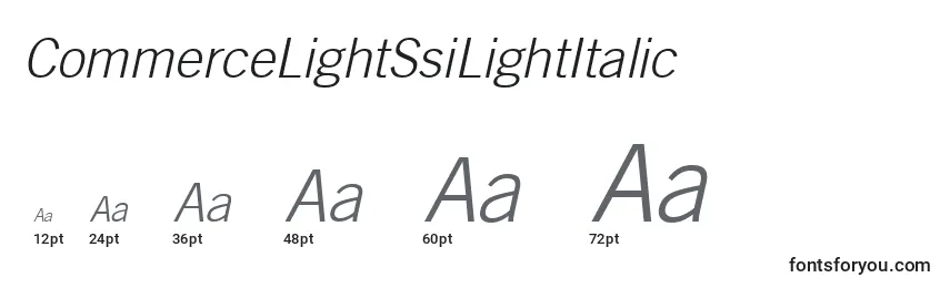 CommerceLightSsiLightItalic Font Sizes