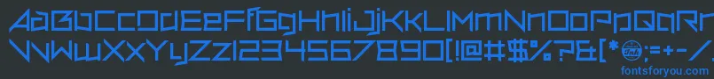 フォントVerminVore – 黒い背景に青い文字