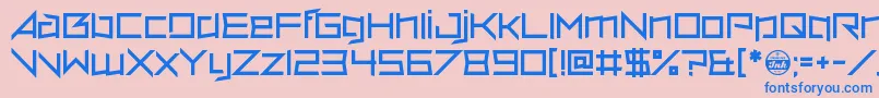 VerminVore-fontti – siniset fontit vaaleanpunaisella taustalla