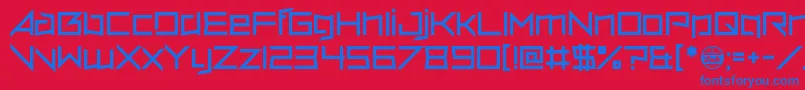 Шрифт VerminVore – синие шрифты на красном фоне
