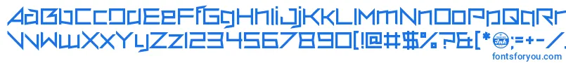 VerminVore-Schriftart – Blaue Schriften auf weißem Hintergrund