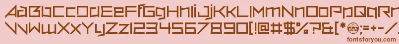 VerminVore Font – Brown Fonts on Pink Background