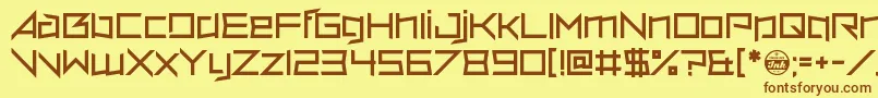 VerminVore-fontti – ruskeat fontit keltaisella taustalla