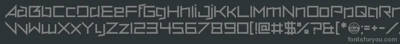 VerminVore-fontti – harmaat kirjasimet mustalla taustalla