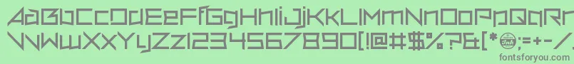 VerminVore-fontti – harmaat kirjasimet vihreällä taustalla