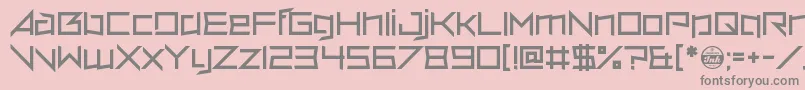 フォントVerminVore – ピンクの背景に灰色の文字