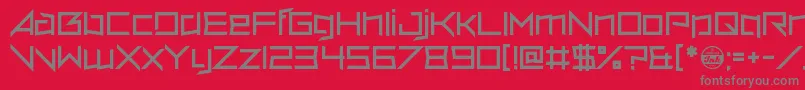 VerminVore-Schriftart – Graue Schriften auf rotem Hintergrund