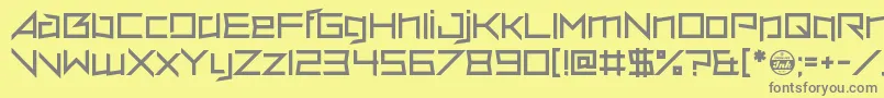 フォントVerminVore – 黄色の背景に灰色の文字