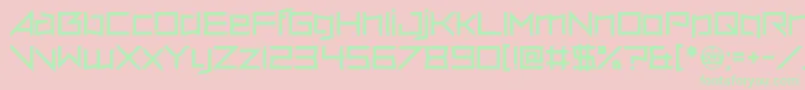 VerminVore-fontti – vihreät fontit vaaleanpunaisella taustalla