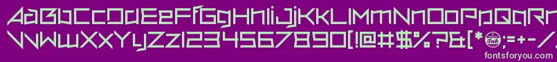 VerminVore-fontti – vihreät fontit violetilla taustalla