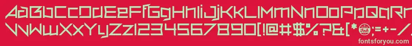 VerminVore-fontti – vihreät fontit punaisella taustalla