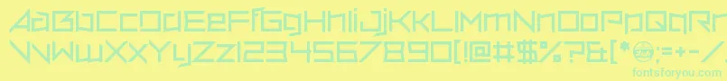 VerminVore Font – Green Fonts on Yellow Background