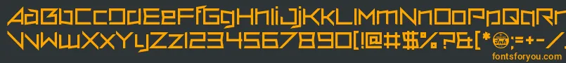 フォントVerminVore – 黒い背景にオレンジの文字