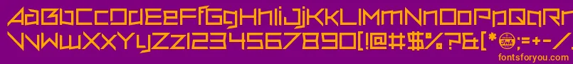 VerminVore-Schriftart – Orangefarbene Schriften auf violettem Hintergrund