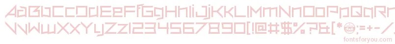 VerminVore-fontti – vaaleanpunaiset fontit valkoisella taustalla