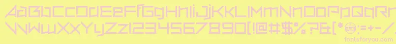 VerminVore Font – Pink Fonts on Yellow Background