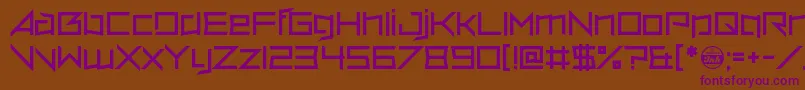 VerminVore-fontti – violetit fontit ruskealla taustalla