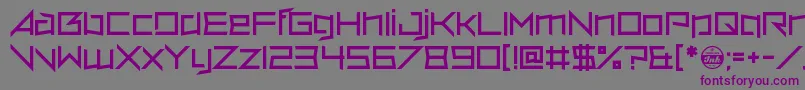 フォントVerminVore – 紫色のフォント、灰色の背景