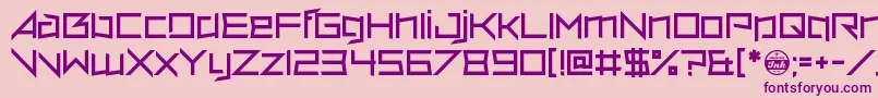 VerminVore-fontti – violetit fontit vaaleanpunaisella taustalla