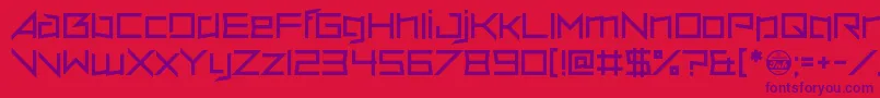 Шрифт VerminVore – фиолетовые шрифты на красном фоне