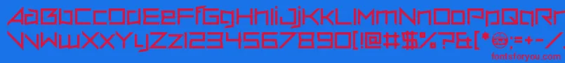 Шрифт VerminVore – красные шрифты на синем фоне