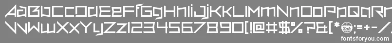VerminVore-Schriftart – Weiße Schriften auf grauem Hintergrund
