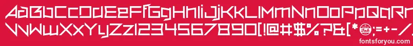 Шрифт VerminVore – белые шрифты на красном фоне