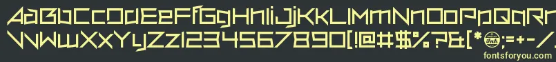 VerminVore-fontti – keltaiset fontit mustalla taustalla